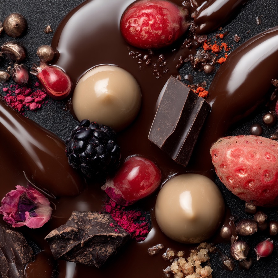Melted dark chocolate