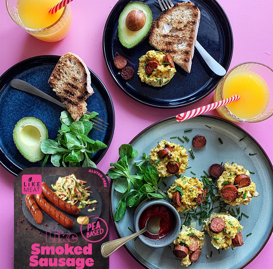 Plant-based meat alternative on plate