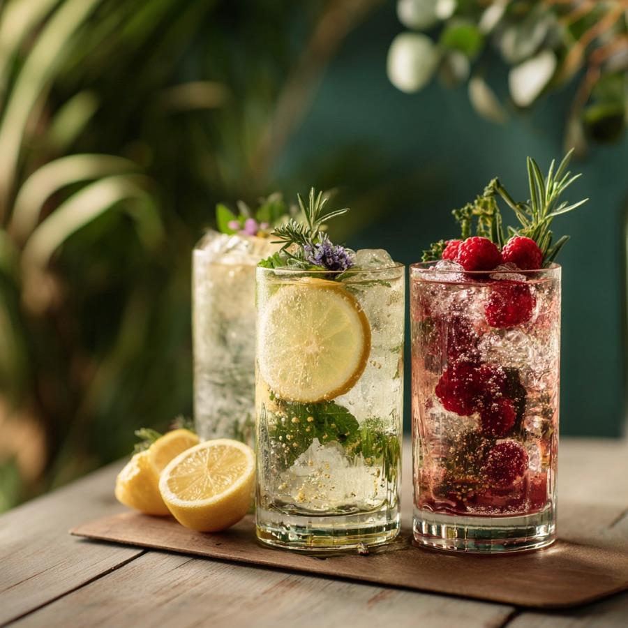 Alcoholic-drinks flavour ingredients: gin botanicals, RTD cocktails, liqueurs, cider