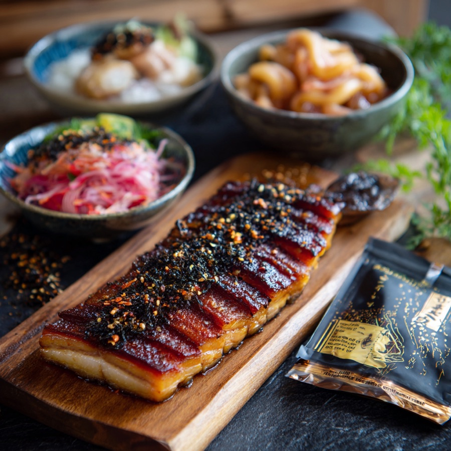 Savoury flavour ingredients: miso, umami, roast meat, smoked, seafood