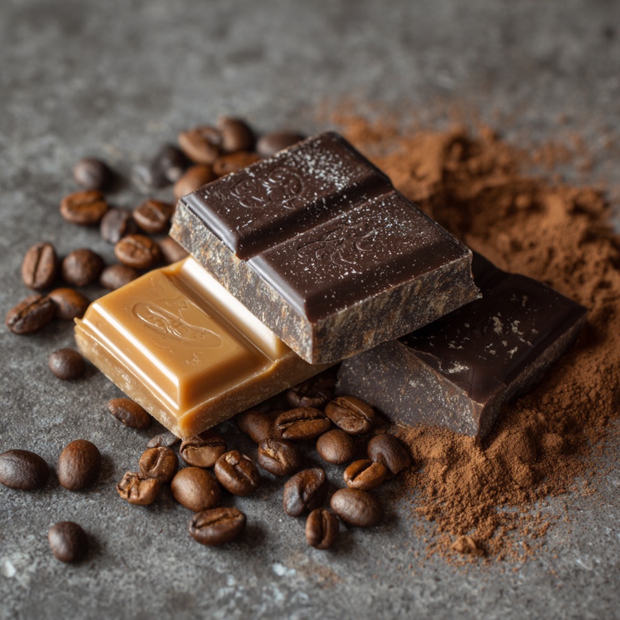 Sweet and brown-note flavour ingredients: coffee, caramel, chocolate, cinnamon, vanilla